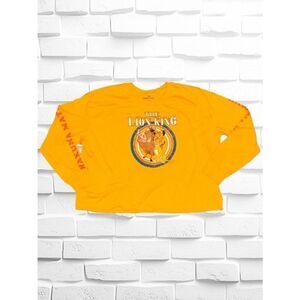 Disney’s The Lion King Women’s 2X Hakuna Matata Long Sleeve Cropped T-shirt EUC